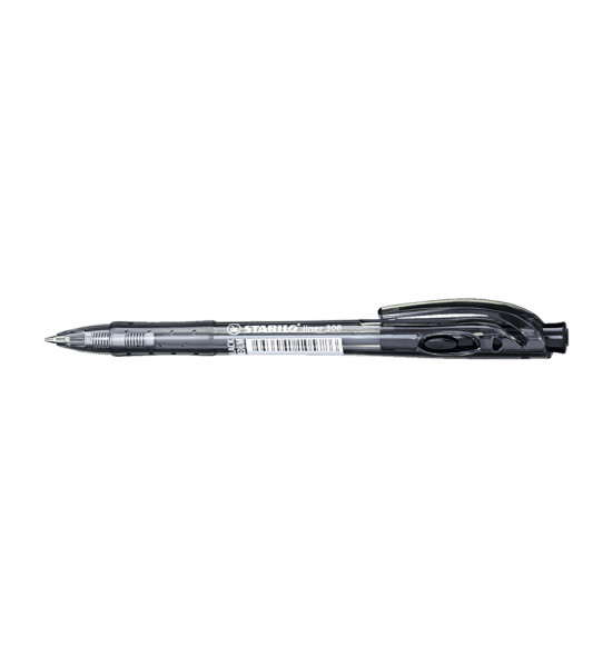 Bolígrafo Retractil, Liner 308, Punta Media 0.45 mm, Negro, Caja x 10 Unds. 